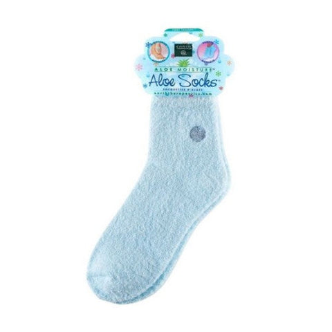 Earth Therapeutics, Aloe Socks Blue, 1 Pair Earth Therapeutics
