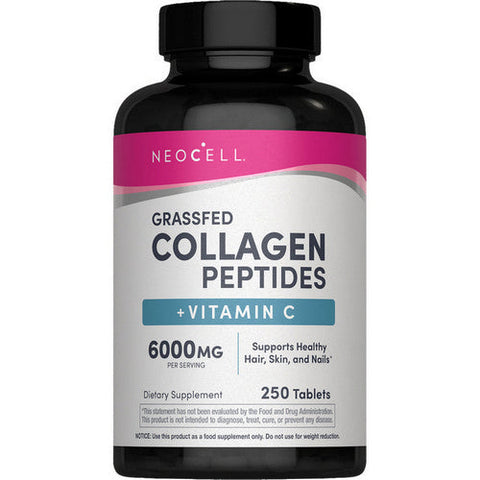 Neocell Laboratories, Grass-Fed Collagen Peptides Plus Vitamin C, 250 Tabs Neocell Laboratories