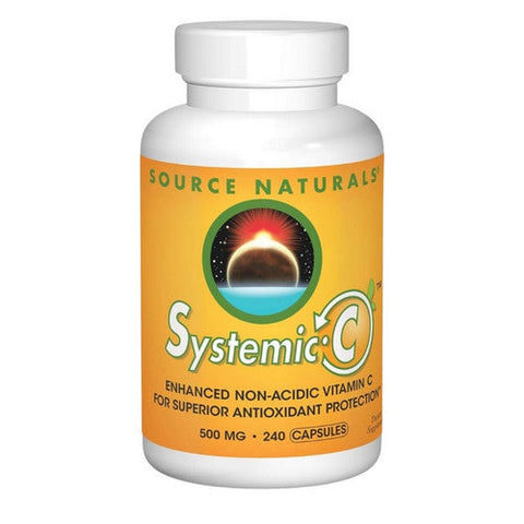 Source Naturals, Systemic C Capsules, 500mg, 240 Caps Source Naturals