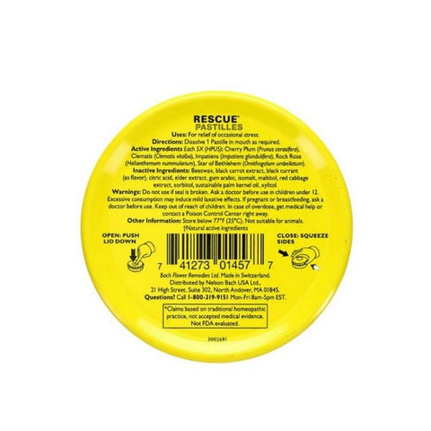 Bach, Rescue Pastilles Natural Stress Relief Black Currant, 1.7 Oz Bach