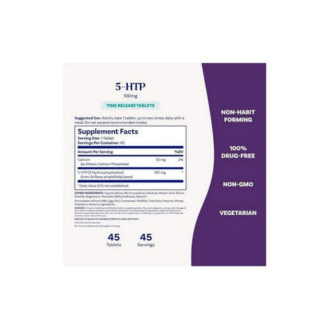 Natrol, 5-HTP Time Release, 100mg, 45 Tabs Natrol