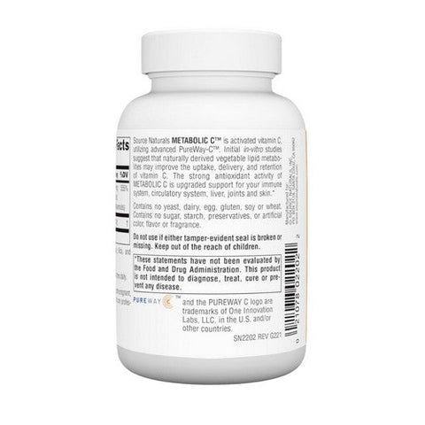 Source Naturals, Metabolic C, 500 Mg, 90 caps Source Naturals