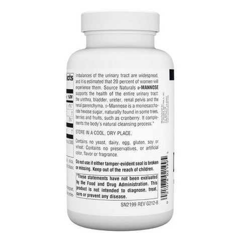 Source Naturals, D-Mannose, 500 Mg, 120 Caps Source Naturals