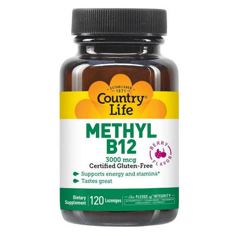 Country Life, Methyl B12 Berry, 3000 Mcg, 120 Lozenges Country Life
