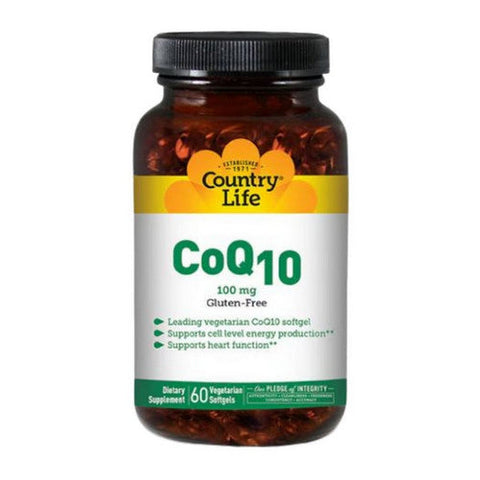 Country Life, CoEnzyme Q10, 60 Softgels Country Life