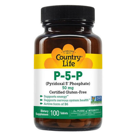 Country Life, P-5-P Pyridoxal 5 Phosphate, 50 mg, 100 tabs Country Life