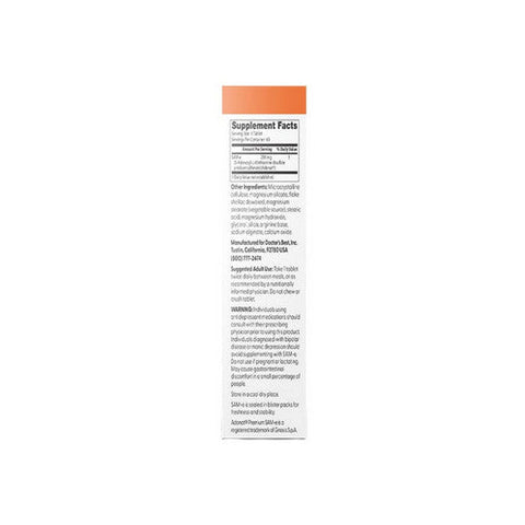 Doctors Best, SAM-e, 200 mg, 60 Enteric Coated Tablets Doctors Best