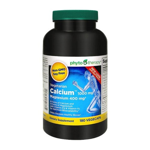 Phyto Therapy, Vegetable Calcium with Magnesium, 180 VCaps Phyto Therapy
