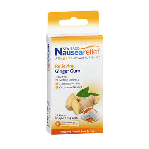 Sea-Band, Nausea Relief Ginger Gum, 24 each Sea-Band