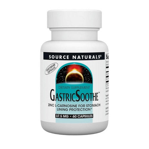 Source Naturals, Gastricsoothe Zinc L-Carnosine, 37.5 Mg, 60 Caps Source Naturals