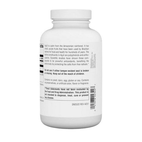 Source Naturals, Acai Extract, 500mg, 240 Caps Source Naturals