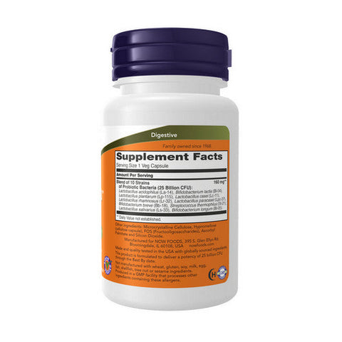 Now Foods, Probiotic-10, 25 Billion 50 Vcaps Now Foods