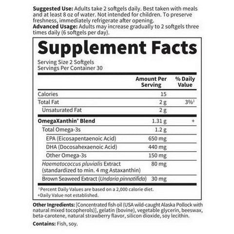 Garden of Life, Oceans 3 Beyond Omega-3 With Omegaxanthin, 60 Softgels Garden of Life
