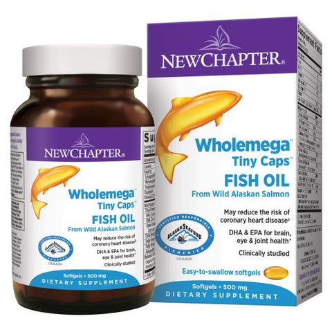 New Chapter, Wholemega, 500 mg, 90 Tiny Caps New Chapter