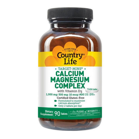 Country Life, Calcium Magnesium Complex, Vitamin D3 90 Tabs Country Life