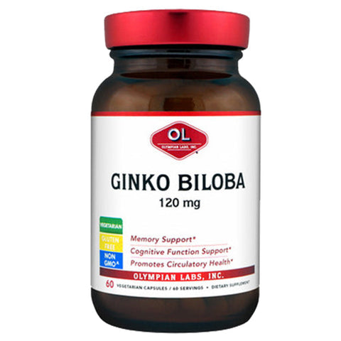 Olympian Labs, Ginkgo Biloba Extract, 120 mg, 60 Caps Olympian Labs