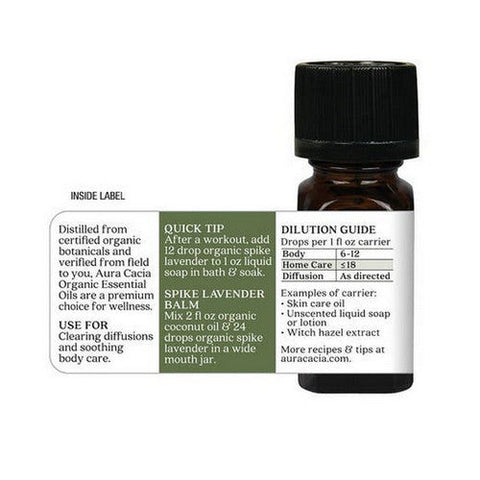Aura Cacia, Essential Oil, Lavender Spike 0.25 oz Aura Cacia