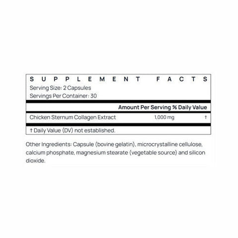 Jarrow Formulas, Type Ii Collagen Complex, 500 Mg, 60 Caps Jarrow Formulas