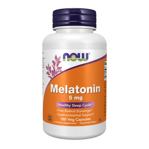 Now Foods, Melatonin, 5 Mg, 180 Veg Caps Now Foods