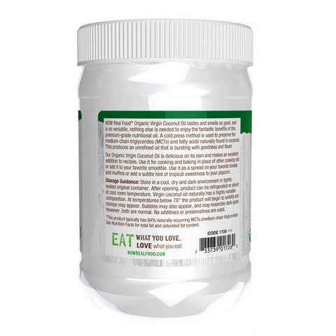 Now Foods, Organic Virgin Coconut Oil, 20 oz Now Foods