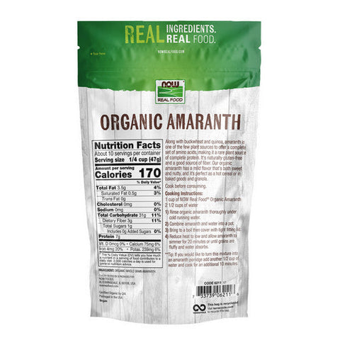 Now Foods, Amaranth Grain Organic, 1 lb Now Foods