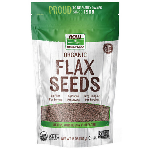 Now Foods, Flax Seed Organic, 1 lb Now Foods