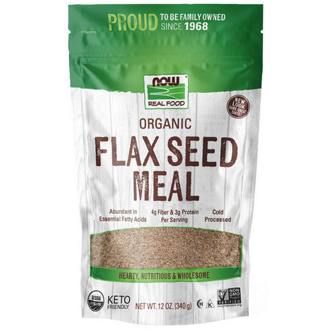 Now Foods, Flax Seed Organic, Meal 12 oz Now Foods