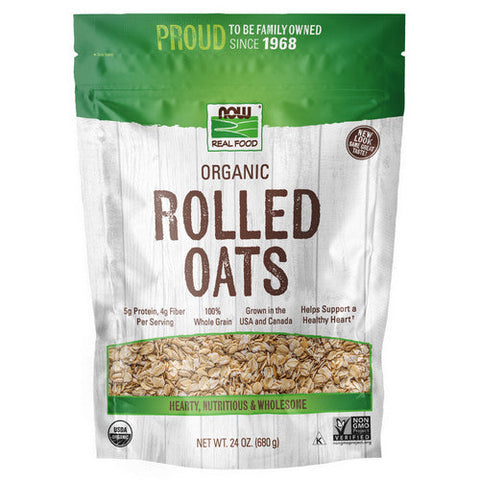 Now Foods, Oats Rolled Organic, 24 oz Now Foods