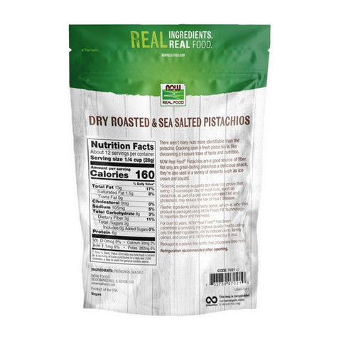 Now Foods, Pistachios Roasted and Salted, 12 oz Now Foods