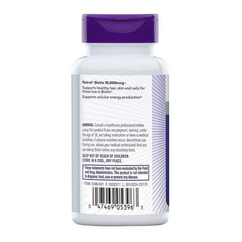 Natrol, Biotin, 100 tab Natrol