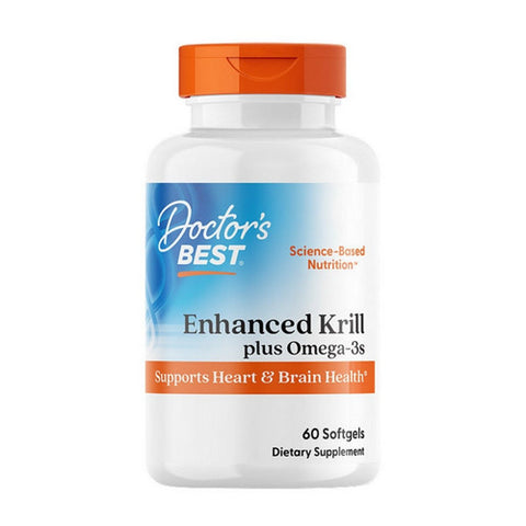Enhanced Krill Plus Omega3s With Superba Krill 60 softgels by Doctors Best
