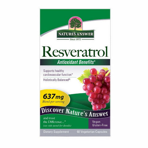 Nature's Answer, Resveratrol, 637 Mg, 60 Veg Caps Nature's Answer