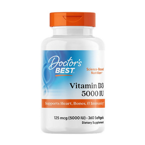 Doctors Best, Vitamin D3, 125 mcg, 360 Softgels Doctors Best