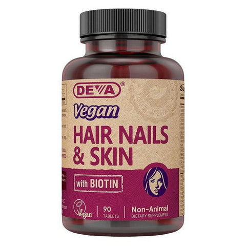 Deva Vegan Vitamins, Vegan Hair-Nails-Skin Support, 90 tabs Deva Vegan Vitamins