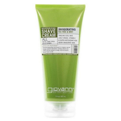 Giovanni Cosmetics, Shaving Cream, Tea Tree & Mint 7 oz Giovanni Cosmetics