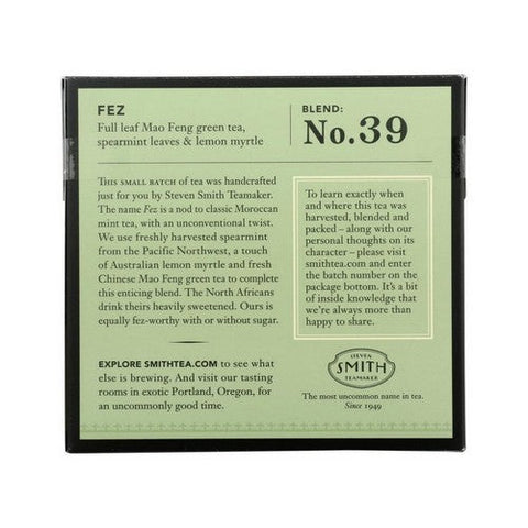 Smithtea, Fez Green Tea, 15 Bag Smithtea