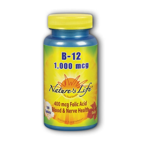 Nature's Life, Vitamin B-12, 1000 mcg, 100 tabs Nature's Life