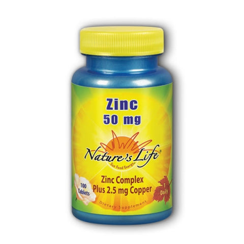Nature's Life, Zinc, 50 mg, 100 tabs Nature's Life