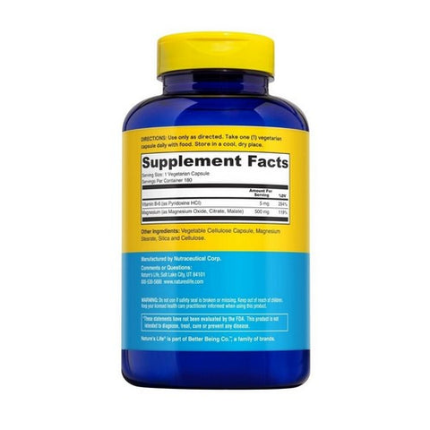 Nature's Life, Magnesium, 500 mg, 180 caps Nature's Life