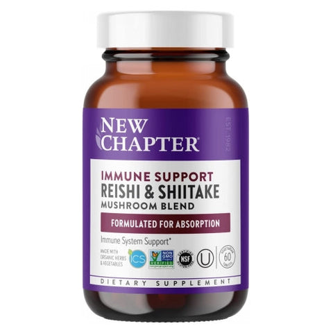 New Chapter, Immune Support Reishi And Shiitake Mushroom Blend, 60 Veg Caps New Chapter