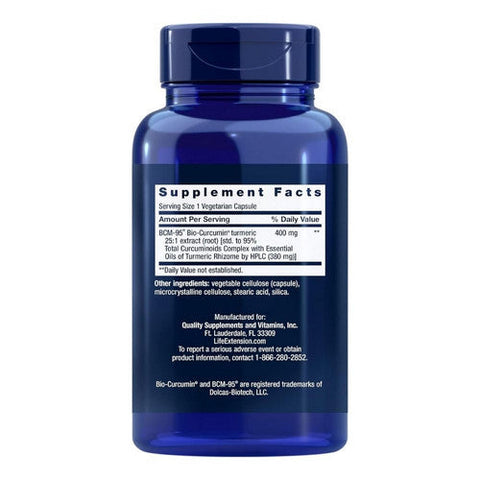 Life Extension, Super Bio-Curcumin Turmeric Extract, 400 Mg, 60 Veg Caps Life Extension