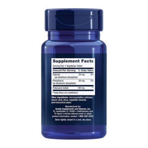 Life Extension, Potassium Iodide Tablets, 130 Mg, 14 Veg Tabs Life Extension