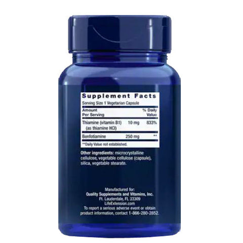 Life Extension, Mega Benfotiamine, 250 Mg, 120 Veg Caps Life Extension