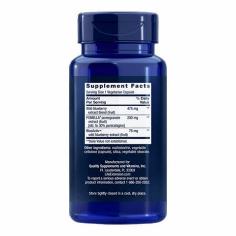 Life Extension, Blueberry Extract And Pomegranate, 60 Veg Caps Life Extension