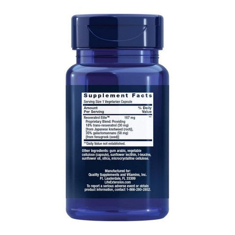 Life Extension, Resveratrol, 100 mg, 60 Veg Caps