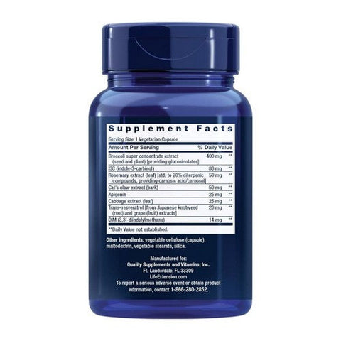 Life Extension, Triple Action Cruciferous Vegetable Extract And Resveratrol, 60 Veg Caps Life Extension