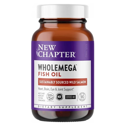 New Chapter, Wholemega Fish Oil, 1000 mg, 180 Softgels New Chapter