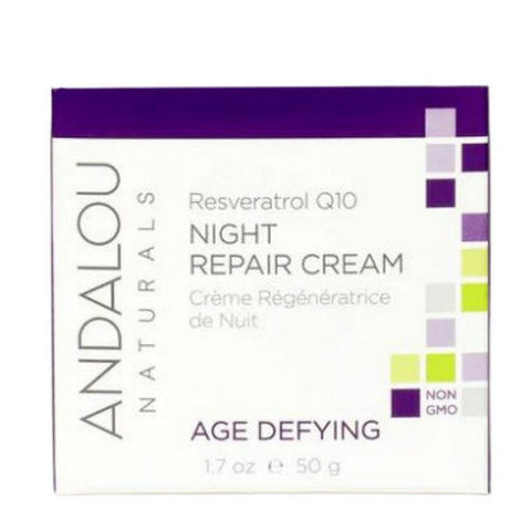 Andalou Naturals, Resveratrol Q10 Night Repair Cream, 1.7 oz Andalou Naturals