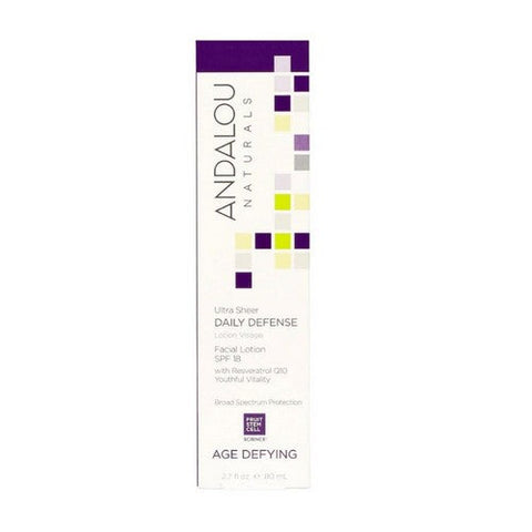 Andalou Naturals, Ultra Sheer Daily Defence Facial Lotion Age Defying Spf 18, 2.7 Oz Andalou Naturals