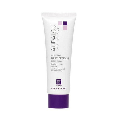 Andalou Naturals, Ultra Sheer Daily Defence Facial Lotion Age Defying Spf 18, 2.7 Oz Andalou Naturals